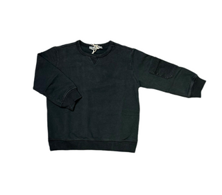 Gray/Black Pocket Sleeve Sweatshirt