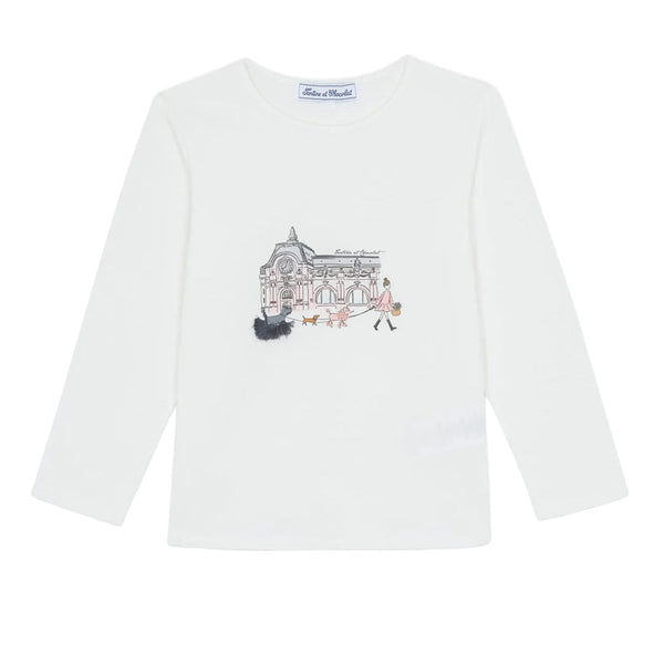 Ivory Pink Poodle Graphic Tee