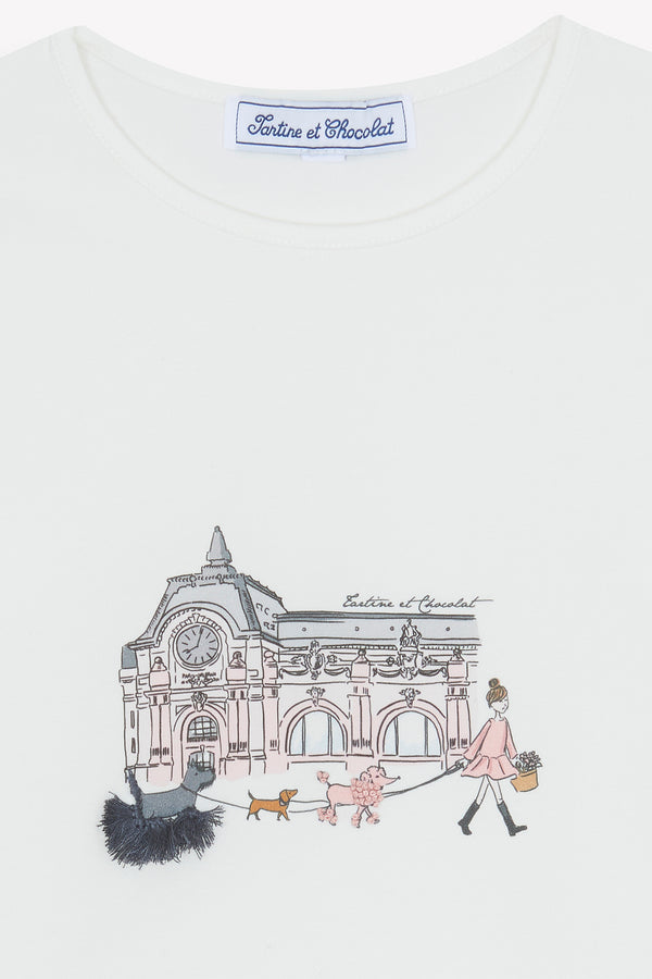 Ivory Pink Poodle Graphic Tee