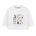 Ivory Bordeaux Castle Graphic Tee
