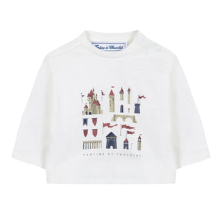 Ivory Bordeaux Castle Graphic Tee