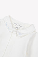White with Light Blue Teddy Embroidered Onesie