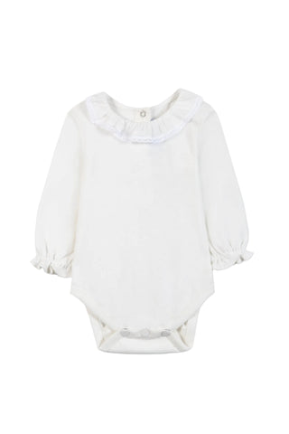 Ivory Lace Trim Collar Onesie