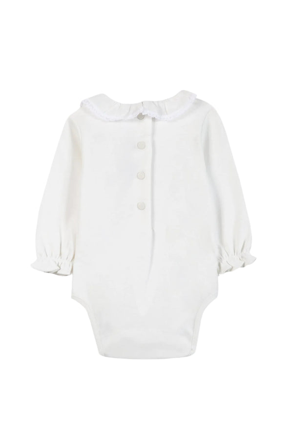 Ivory Lace Trim Collar Onesie