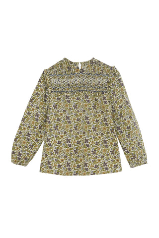 Olive Floral Liberty Blouse