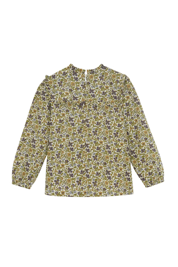 Olive Floral Liberty Blouse