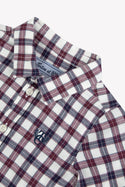Baby Navy and Bordeaux Check Shirt