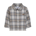 Baby Grey Beige Plaid Shirt