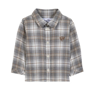 Baby Grey Beige Plaid Shirt