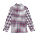 Boys Navy and Bordeaux Check Shirt