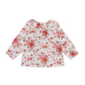 Taupe and Pink Floral Blouse