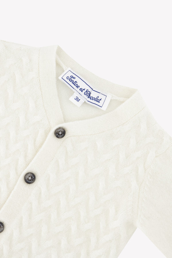 Baby Ivory Knit Cardigan
