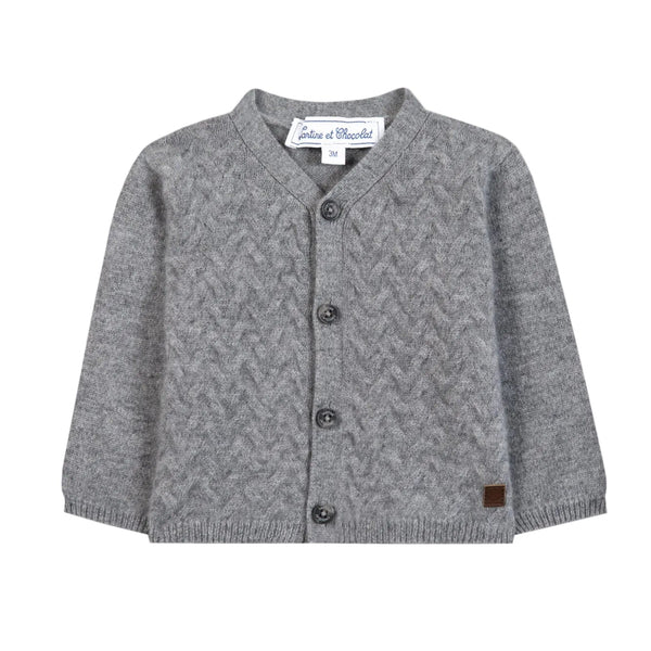 Baby Grey Knit Cardigan