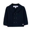 Baby Navy Knit Double Breasted Cardigan
