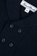 Baby Navy Knit Double Breasted Cardigan