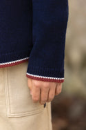 Navy Chevalier Knit Sweater