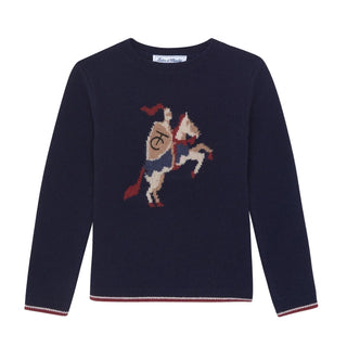 Navy Chevalier Knit Sweater