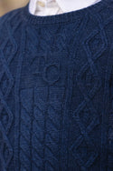 Boys Navy Cableknit TC Sweater