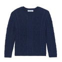 Boys Navy Cableknit TC Sweater