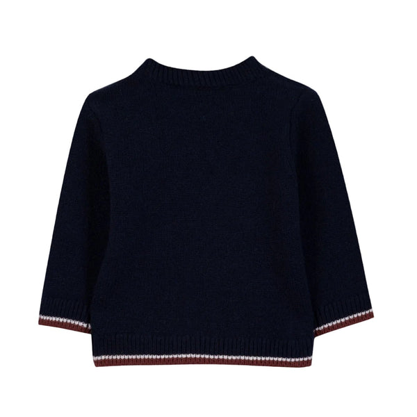 Baby Navy Chevalier Knit Sweater