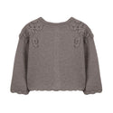 Taupe Flower Applique Cardigan