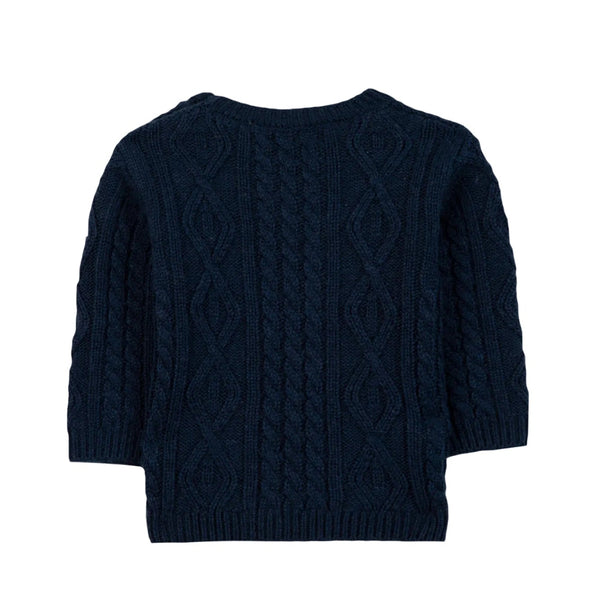 Baby Navy Cableknit TC Sweater