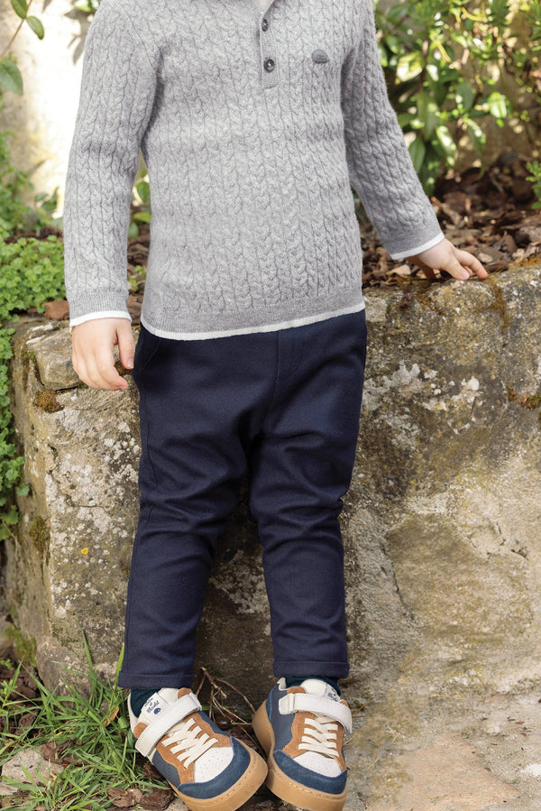 Baby Navy Flannel Pant