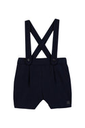 Navy Flannel Short Overalls