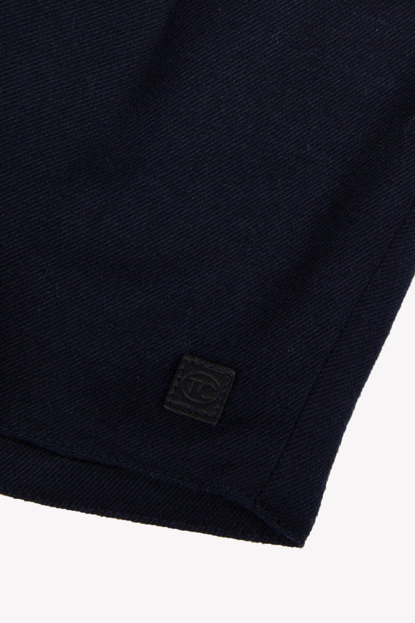 Navy Flannel Short Overalls