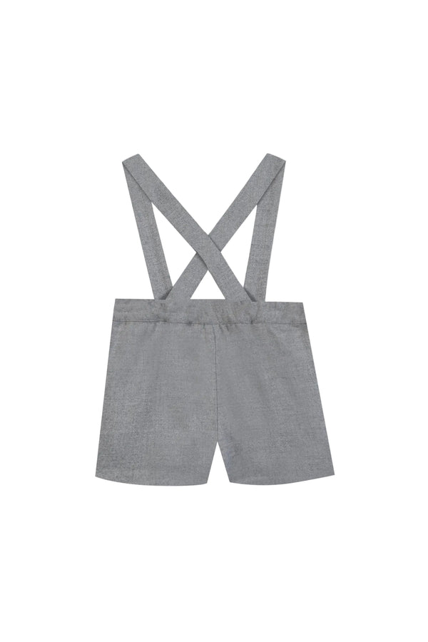 Grey Flannel Short Overalls