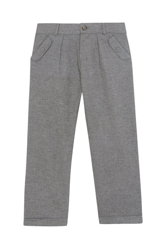 Boys Marled Chocolate Brown Pant