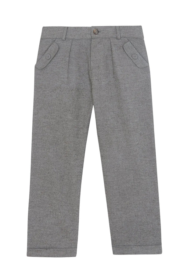 Boys Marled Chocolate Brown Pant