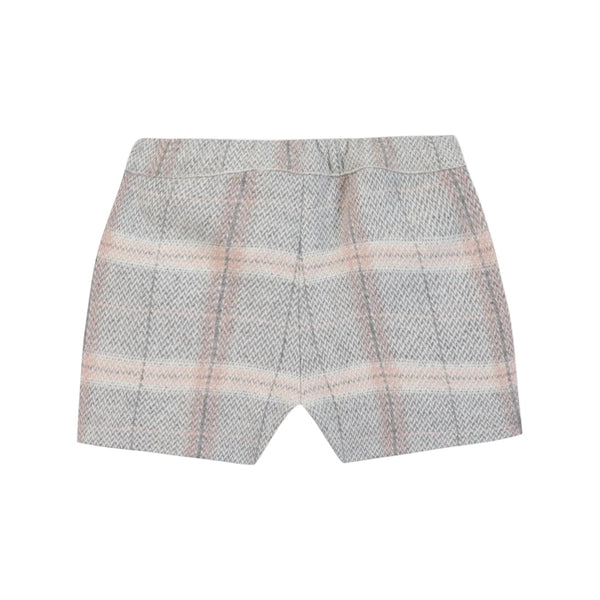 Baby Grey Pink Plaid Short