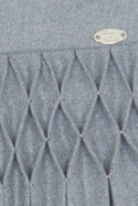 Grey Pleated Smocked Skirt