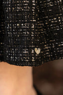 Black Shimmer Tweed Dress