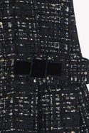 Black Shimmer Tweed Dress
