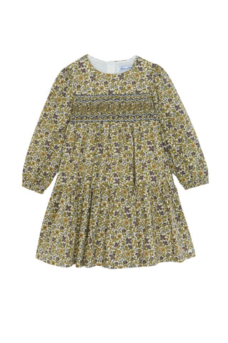 Olive Floral Liberty Dress