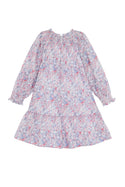 Pink and Grey Floral Smocked Dress