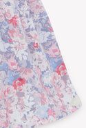 Pink and Grey Floral Smocked Dress