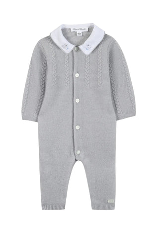 Grey Cableknit Long Romper