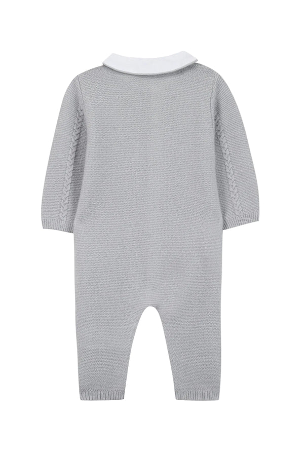 Grey Cableknit Long Romper