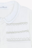 Ivory Smocked Cotton Footie