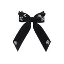Black Velvet Large Bow Clip