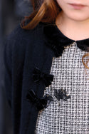 Black Velvet Bow Cardigan