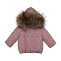 Baby Pale Mauve Floral Print Wrap Coat