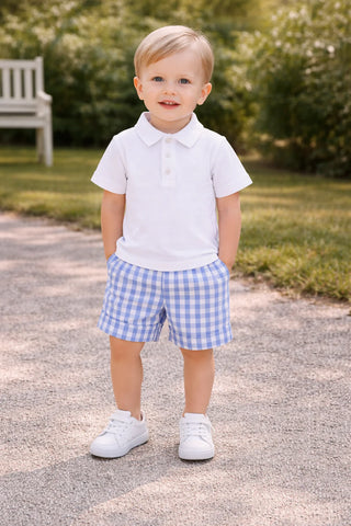 White Jersey Polo