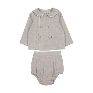 Light Grey Wool Peter Pan Bloomer Set