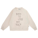 Beige "Born to Love and Rock" Sweatshirt