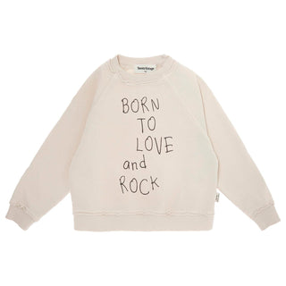 Beige "Born to Love and Rock" Sweatshirt