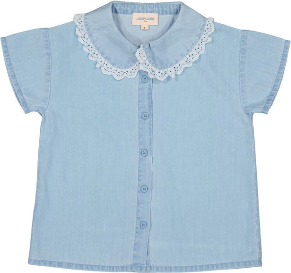 Light Blue Frill Collar College Tunic